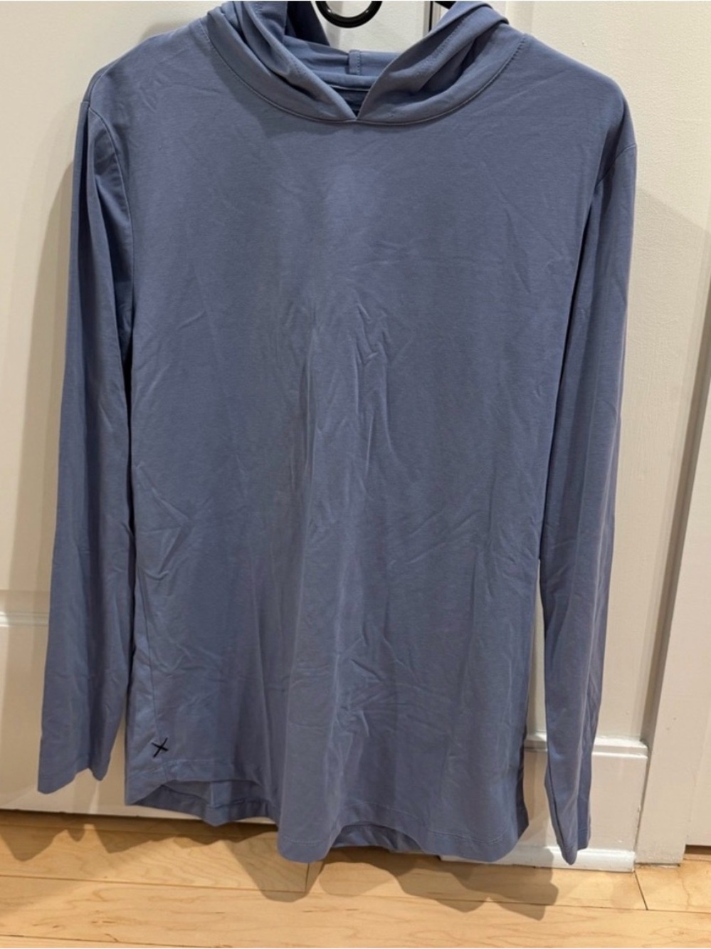 Cuts Clothing Dusty Blue Lightweight Hooded Long-Sleeve Shirt Medium